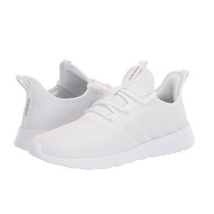 White Adidas Unisex Cloud Foam-Pure Running Sneakers